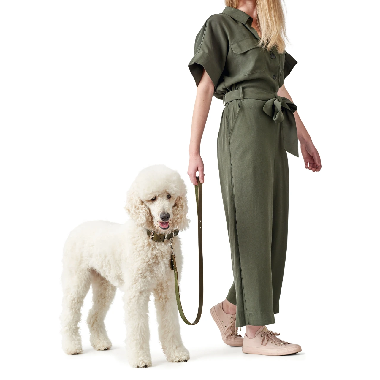 Hunter Aalborg Sport Oliven 42 hundehalsbånd - 32-38 cm